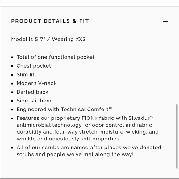 Figs Dark Harbor Catarina scrub top, XS or S or M - Picture 6 of 6